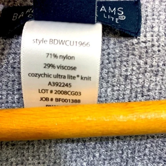 Barefoot Dreams Navy and Gray Striped Poncho - Picture 6 of 7